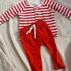 June and January red set worn once 6-12mo